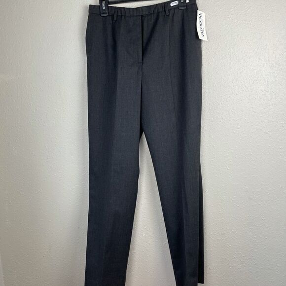 NWT Pendleton Gray Wool Stretch Slacks Size 8 - Picture 1 of 6